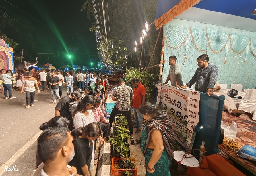 Public sapling distribution by Green Club Trust