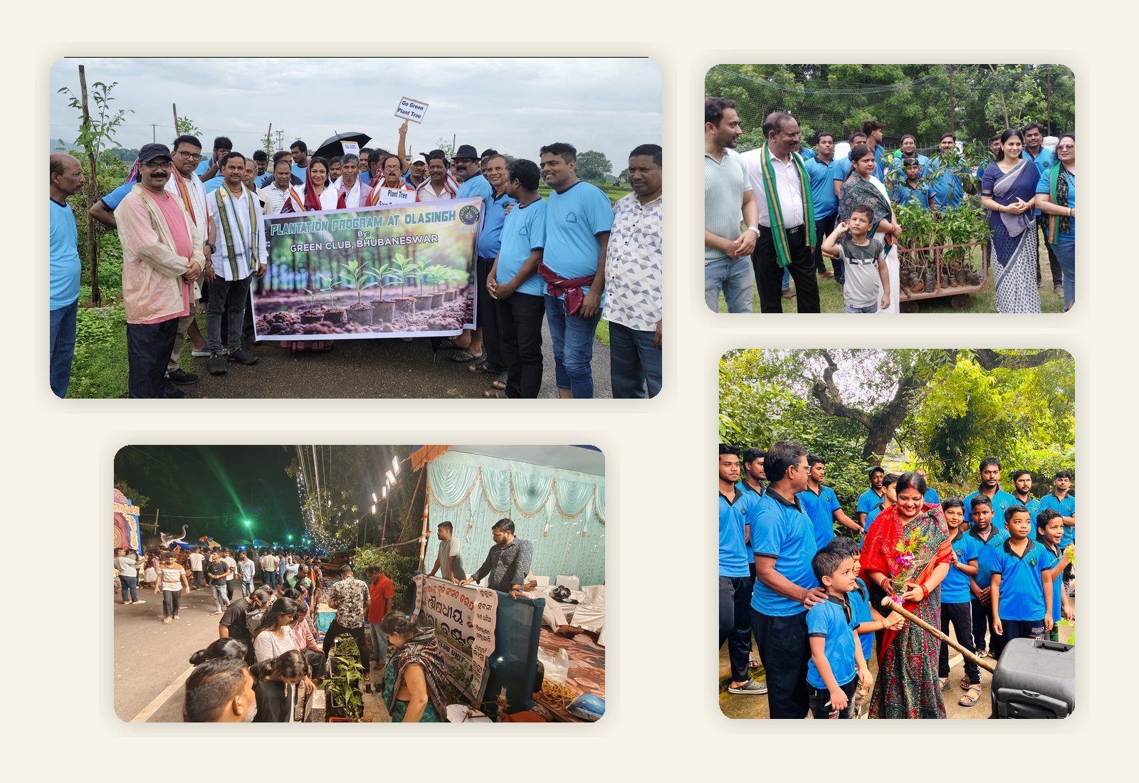 Green Club Trust plantation work collage